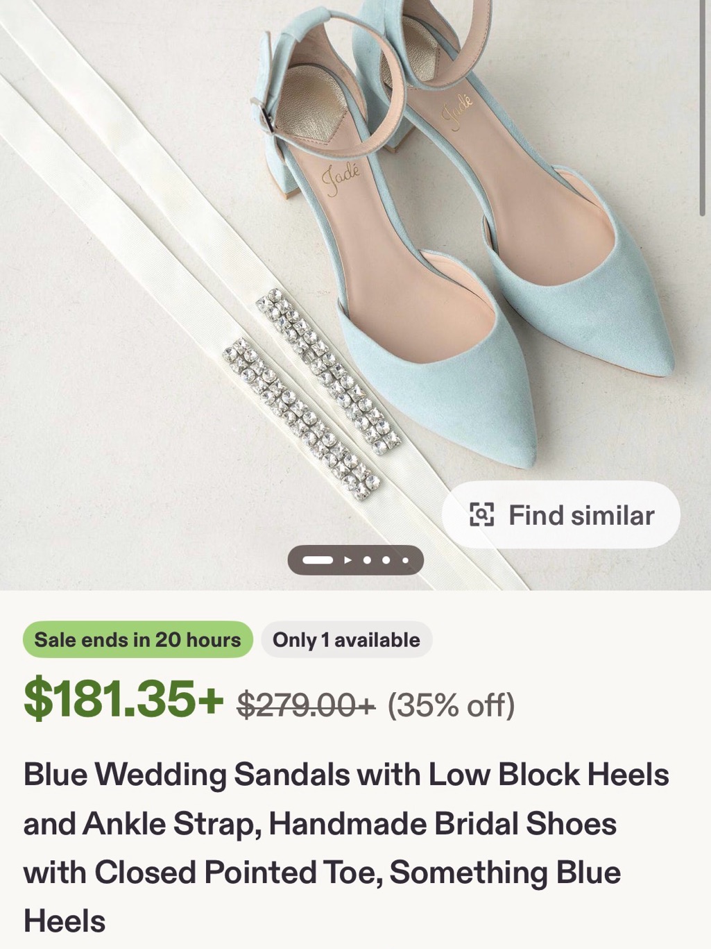 Block Heels And Ankle Strap, Handmade Shoes Closed Pointed Toe, Blue Suede Heels